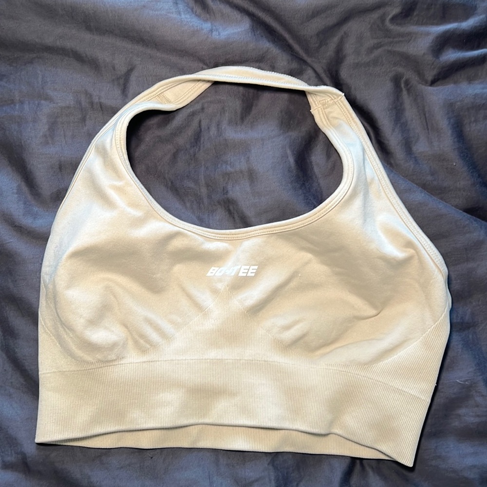 Bo&tee cream halter bra